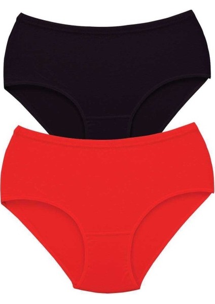 2 Adet Tutku Kadın Yüksek Bel Bato Kalın Lastik Külot S1