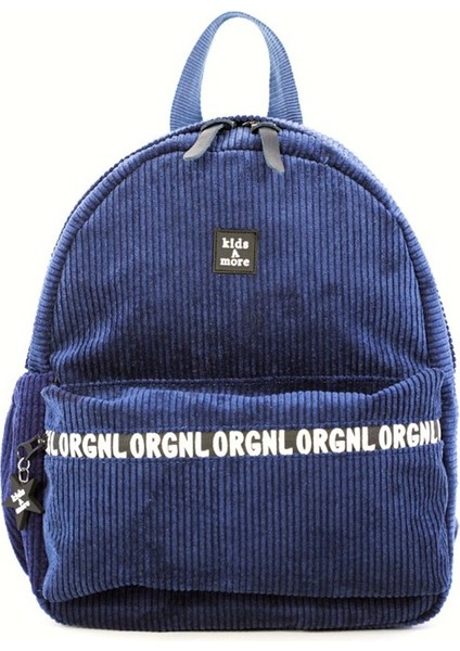 Coolest Fitil Kadife Erkek Çocuk Sırt Çantası Lacivert