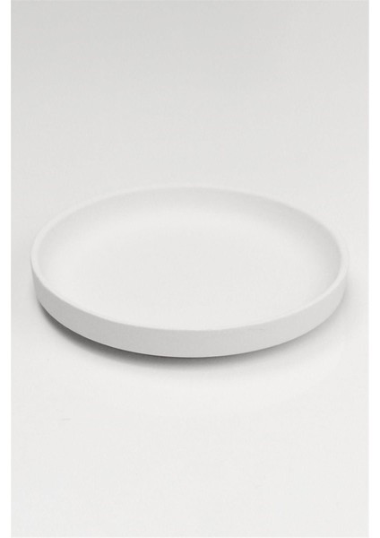 Dik Kenarlı (Step) Tabak 24 cm | Seramik Bisküvi (Ham Ürün)