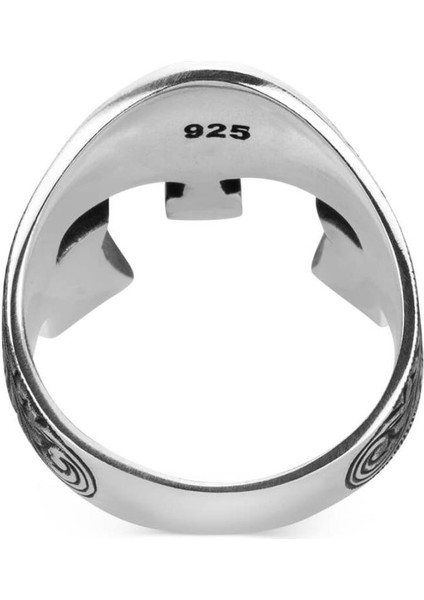 925 Ayar Gümüş Işlemeli Miğfer Model Taşsız Erkek Yüzük fırsatları