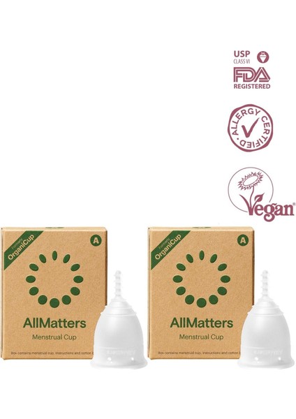 2'li A Model Regl Kabı - Menstrual Cup - 2 Adet A Model Menstrual Kap