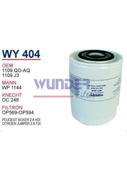 Fıltre Yag ( Fıat : Ducato - Boxer 28 Jtd )