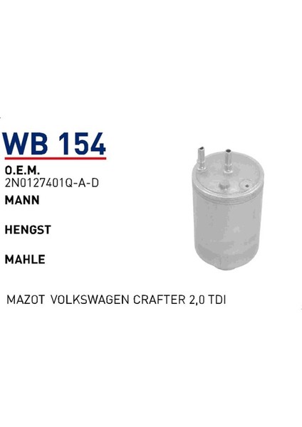 Fıltre Yakıt Volkswagen Polo Iv 6.6 Bar