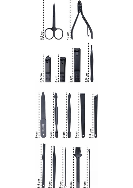Kahverengi Deri Çantalı 16 Parça Manikür Seti fiyatları