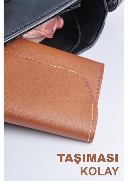 Kahverengi Deri Çantalı 16 Parça Manikür Seti fırsatları