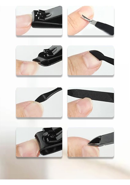 Kahverengi Deri Çantalı 16 Parça Manikür Seti