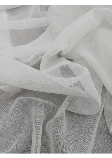 Etekleri Kurşunlu Düz Keten Tül Perde 1/2 Pile fiyatları