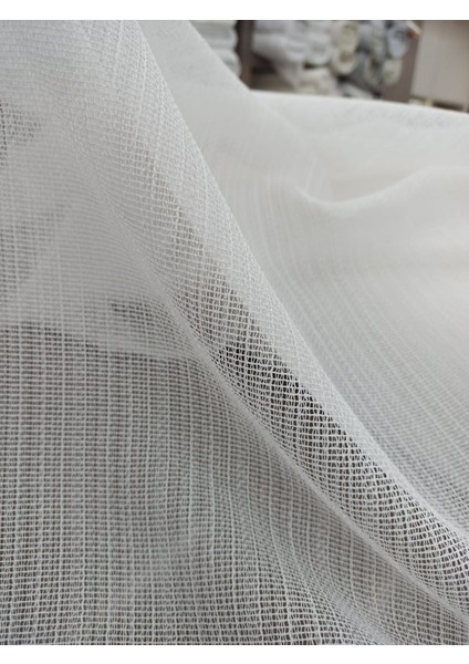 Eteği Kurşunlu Düz Ekru Roma Tül Perde 1/2 Pile fiyatları