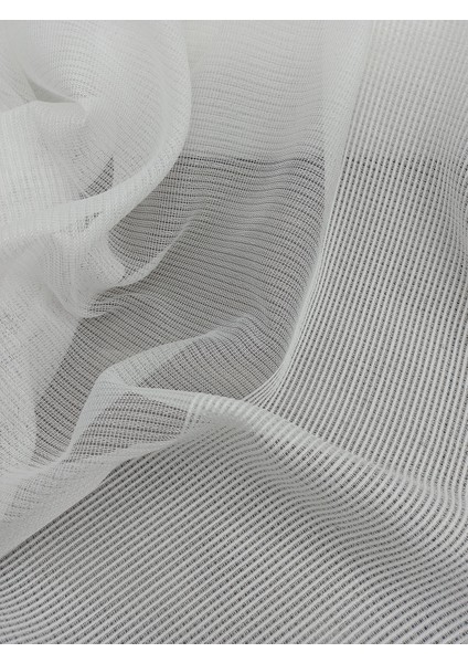 Etekleri Kurşunlu Düz Çizgi Detaylı Tül Perde 1/2 Pile fiyatları