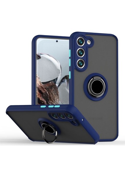 Samsung Galaxy S23 Plus Kılıf Montreal Yüzüklü Standlı