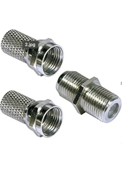 2 Adet F Connector 1 Adet F Ara 18MM Anten Kablosu