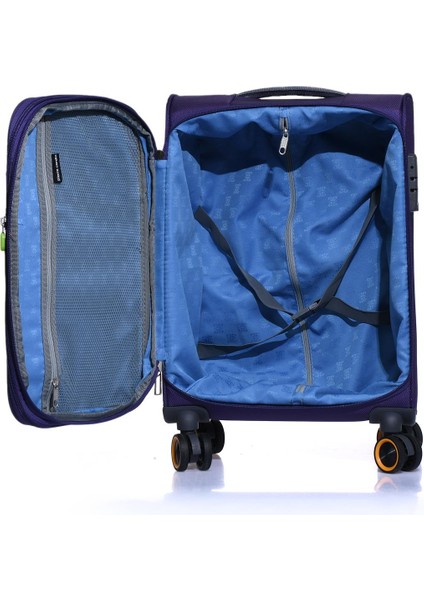 Ultra Light Hafif Lüx Kumaş Büyük Boy Valiz Mor 04PC6000
