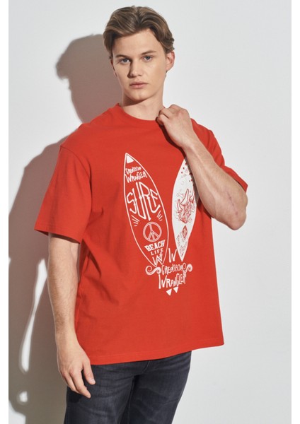 Loose Fit Rahat Kesim %100 Pamuk Bisiklet Yaka Gri Tişört fırsatları