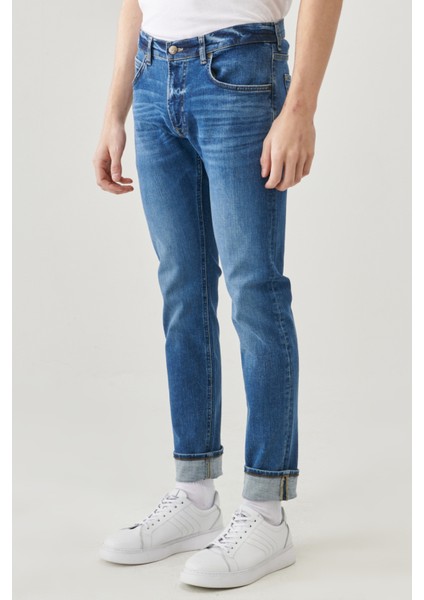 Lee Luke Slim Tapered Esnek Jean Kot Pantolon
