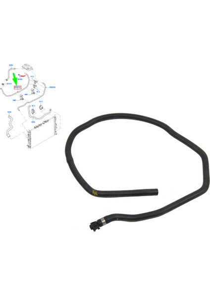 Ford Focus Radyatör Yedek Su Depo Hortumu [subaplı] 2005-2011