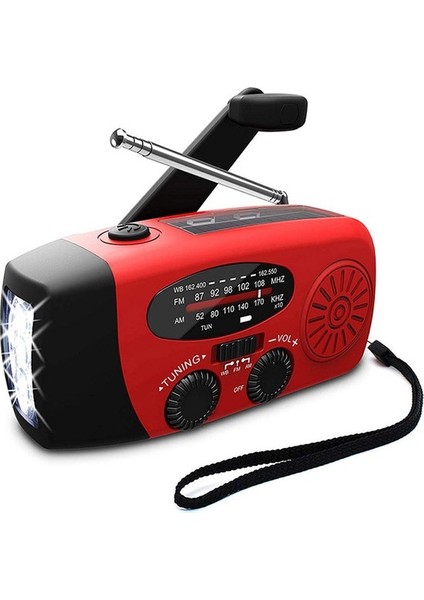 Çok Fonksiyonlu El Radyo Güneş Krank Mili Güç Jeneratörü/fm/noaa Hava Radyosu Acil LED El Feneri ve Güç Bankası Kullanımı | Radyo (Yurt Dışından)