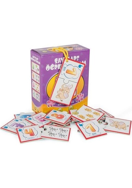 8506 Dıytoy Süper Renkli 2'li Puzzle - Sayıları Öğreniyorum / 20 Parça Puzzle