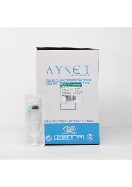 Enjektör 5 cc Yeşil 0.80*38MM (21G*11/2)