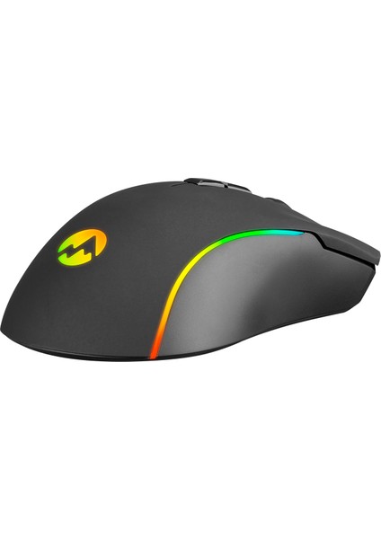 SM-GX21 Starty RGB Oyuncu Mouse Örgü Kablolu 6400 DPI 7tuşlu Makrolu Mouse