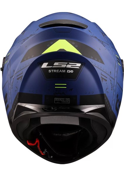 Stream Evo Max Mat Mavi-Sarı Kask indirimleri
