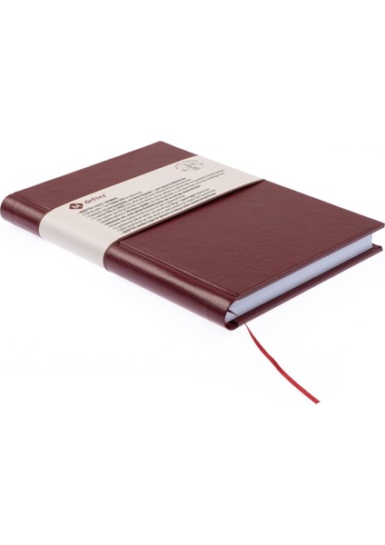 Kareli Defter - %100 El Yapımı, El Dikişi (İplik Dikiş) Özel Tasarım – Termo Deri Ciltli, “Benzersiz Ürün” A/5 Bordo