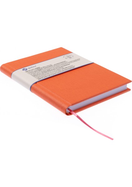 Noktalı Defter - %100 El Yapımı, El Dikişi (İplik Dikiş) Özel Tasarım – 1 Sınıf Viskon Kumaş ile ciltlenmiştir. “Benzersiz Ürün” A/5 Turuncu