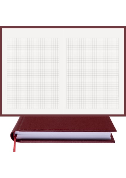Kareli Defter - %100 El Yapımı, El Dikişi (İplik Dikiş) Özel Tasarım – 1. Sınıf Hakiki Cilt Bezi ile Ciltlenmiştir. “Benzersiz Ürün” A/5 Bordo