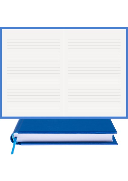 Çizgili Defter - %100 El Yapımı, El Dikişi (İplik Dikiş) Özel Tasarım – Termo Deri Ciltli, “Benzersiz Ürün” A/5 Lacivert