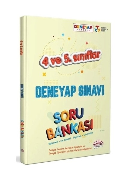 Editör Yayınları 4-5. Sınıf Deneyap Soru Bankası