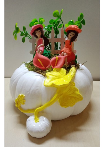 Best Friends Hediyesi Kız Arkadaşa Doğum Günü Hediyesi Beyaz Kabak Teraryum