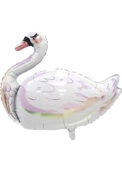 Beyaz Kuğu Figürlü Balon