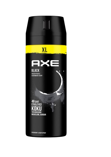 Erkek Sprey Deodorant Black XL 48 Saat Etkileyici Koku 200 ml