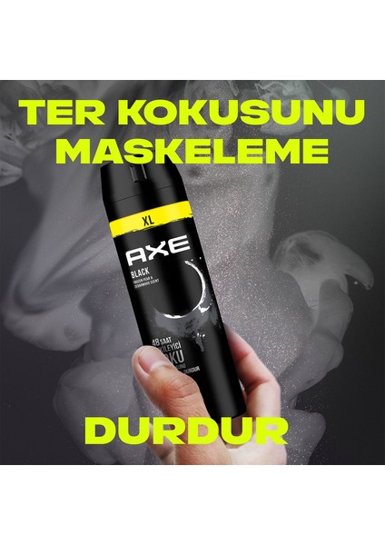 Erkek Sprey Deodorant Black XL 48 Saat Etkileyici Koku 200 ml