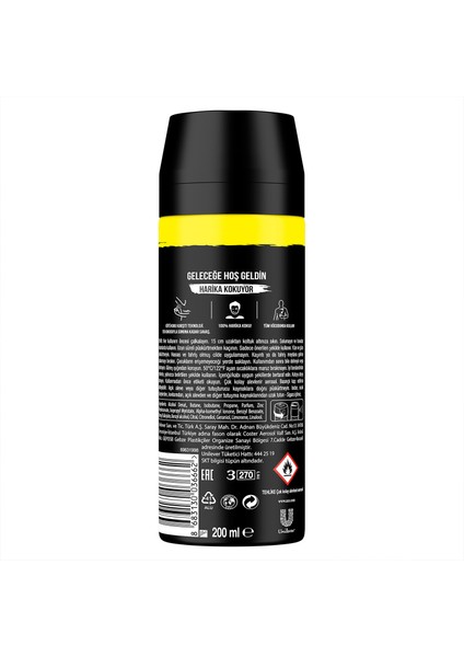 Erkek Sprey Deodorant Black XL 48 Saat Etkileyici Koku 200 ml