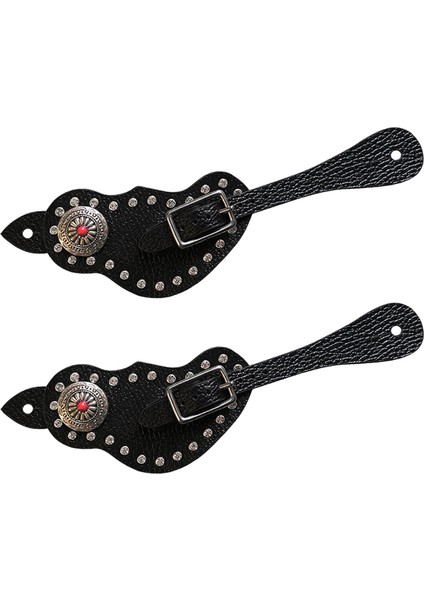1pair Spur Strap Tow Western Retro Style, Horse Cowboy Siyah Eğitim Için (Yurt Dışından) fiyatları