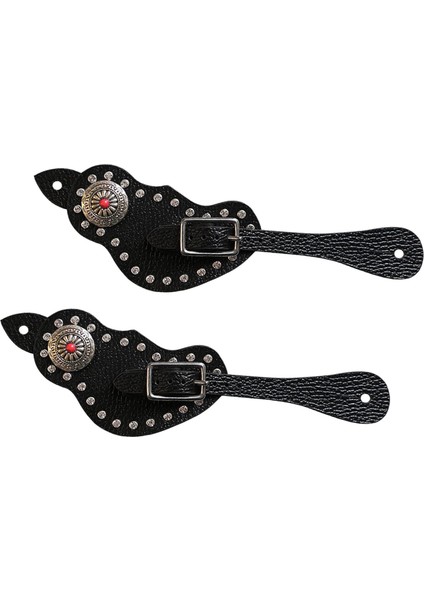1pair Spur Strap Tow Western Retro Style, Horse Cowboy Siyah Eğitim Için (Yurt Dışından) fırsatları