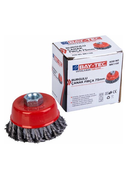 Baytec Fırça Burgulu Çanak 75MM MK1150 5876