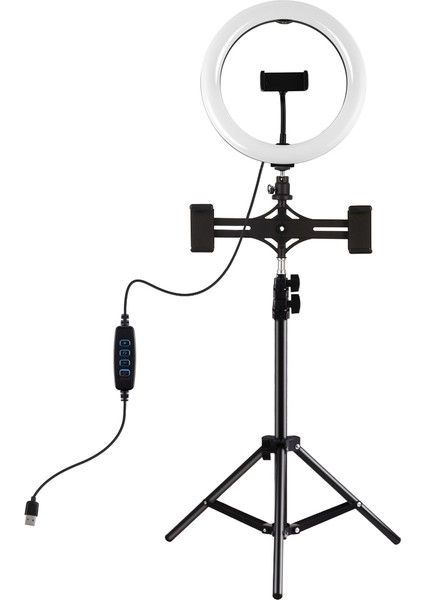 26CM LED Ring Vlogging Video Işık Canlı Yayın Kitleri - Siyah (Yurt Dışından)