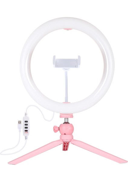 10.2 Inç 26CM Işık + Masaüstü Tripod Montajı - Pembe (Yurt Dışından)