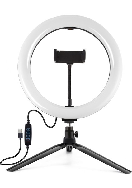 10.2 Inç 26CM Sfie Güzellik Işığı + Masaüstü Tripod - Siyah (Yurt Dışından)
