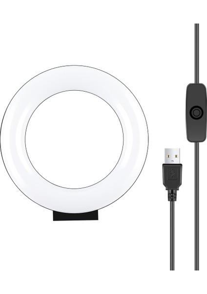 4.7 Inç 12 cm Kavisli Yüzey USB Beyaz Işık Işıkları - Siyah (Yurt Dışından)