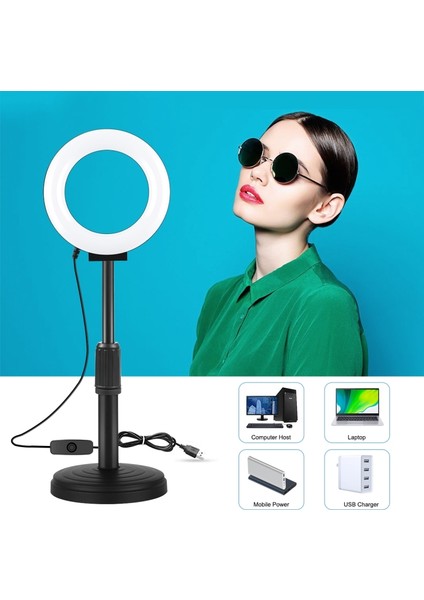 4.7 Inç 12 cm Kavisli Yüzey USB Beyaz Işık Işıkları - Siyah (Yurt Dışından) indirimleri