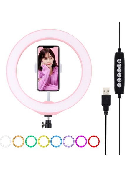 10.2 Inç 26CM Rgbw Dimmable LED Halka Işığı - Pembe (Yurt Dışından)