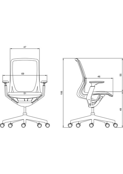Aria Çalışma Koltuğu Açık Gri