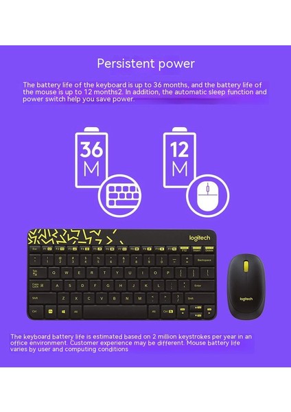 MK240 Kablosuz Klavye ve Fare Seti (Yurt Dışından)