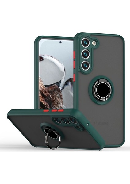 Samsung Galaxy S23 Kılıf Montreal Yüzüklü Standlı
