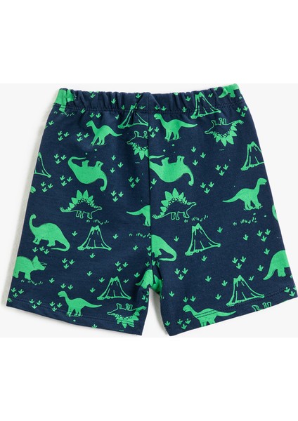 Dinozor Baskılı Şort Beli Bağlamalı fiyatları