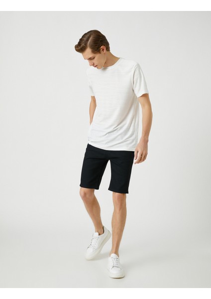 Basic Kot Şort 5 Cep Pamuklu