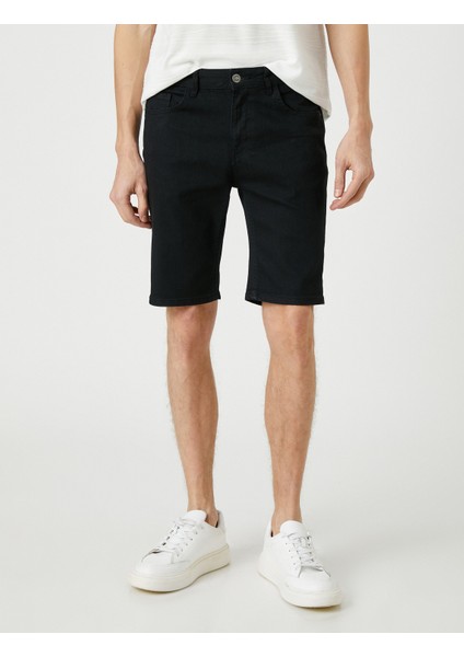 Basic Kot Şort 5 Cep Pamuklu modelleri