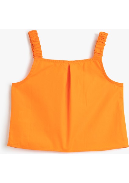 Crop Bluz Askılı Fiyonk Detaylı Pamuklu fiyatları